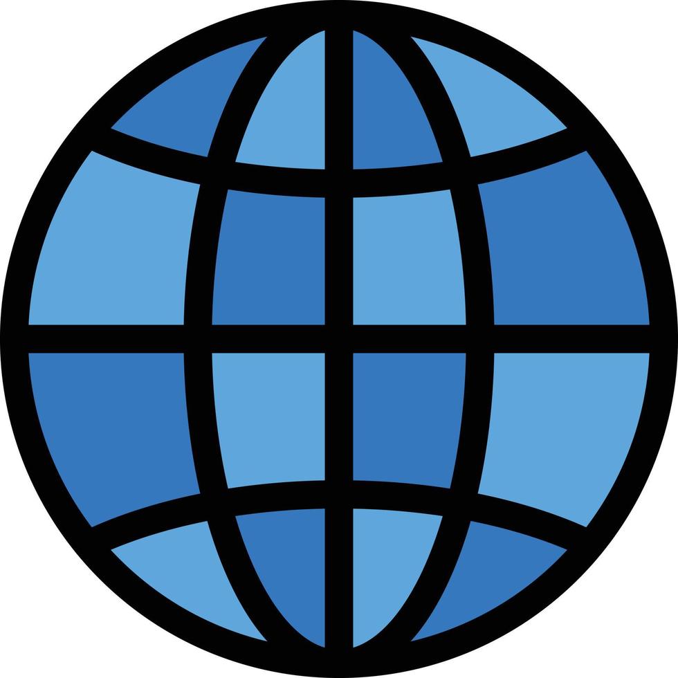 World Globe Internet Design  Flat Color Icon Vector icon banner Template