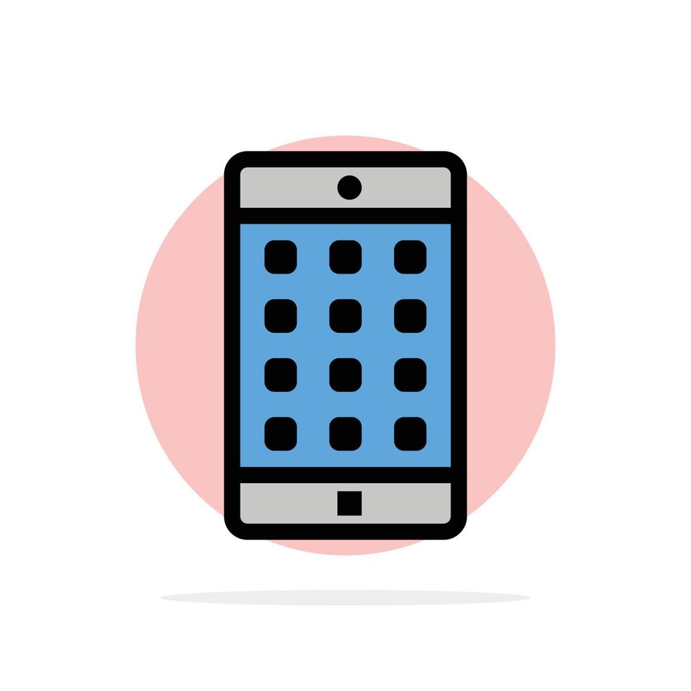 Application Mobile Mobile Application Password Abstract Circle Background Flat color Icon vector