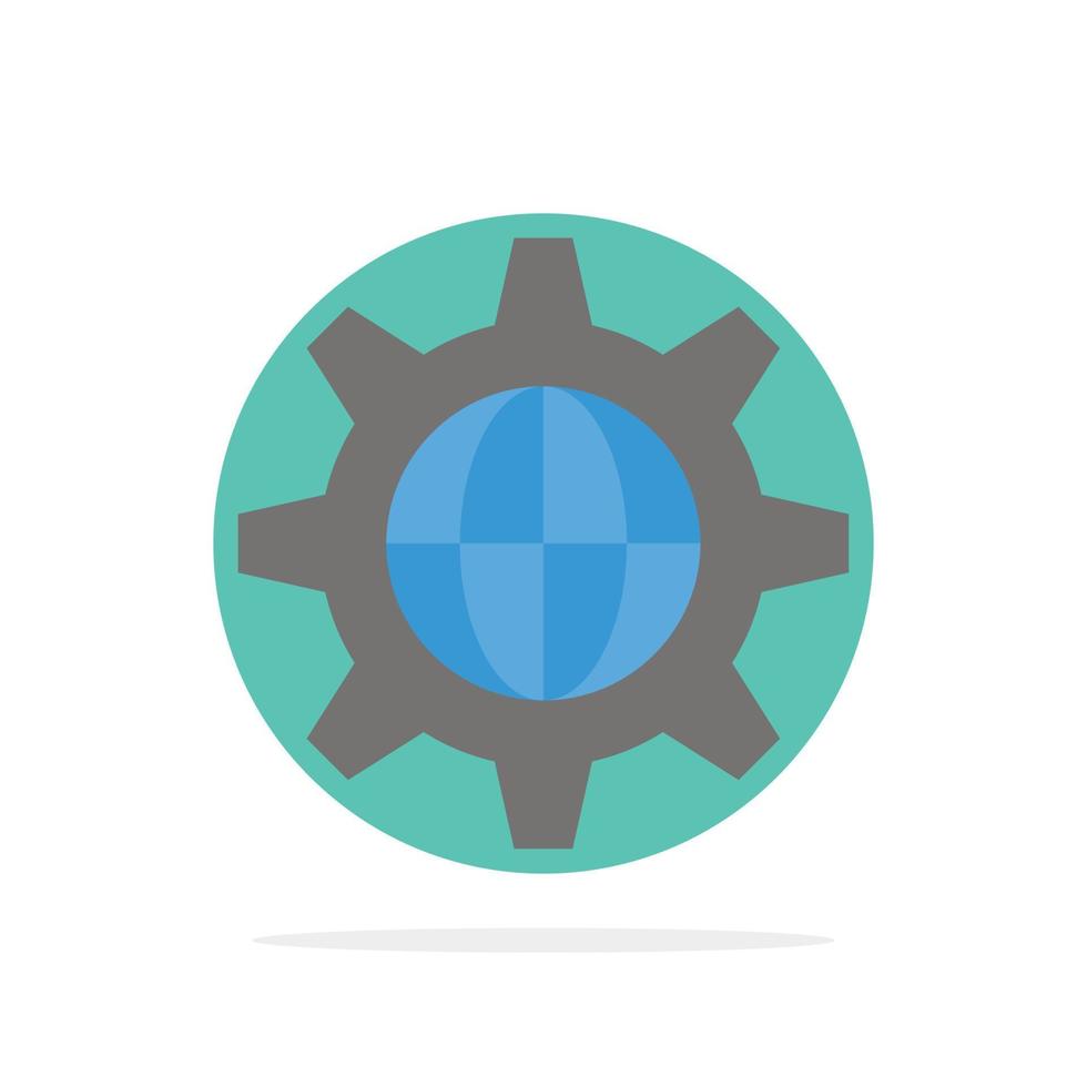 Security World Globe Internet Abstract Circle Background Flat color Icon vector