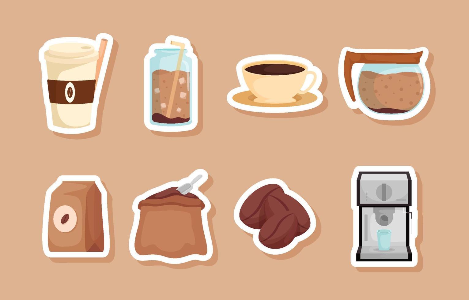 Coffee Sticker Pack vector