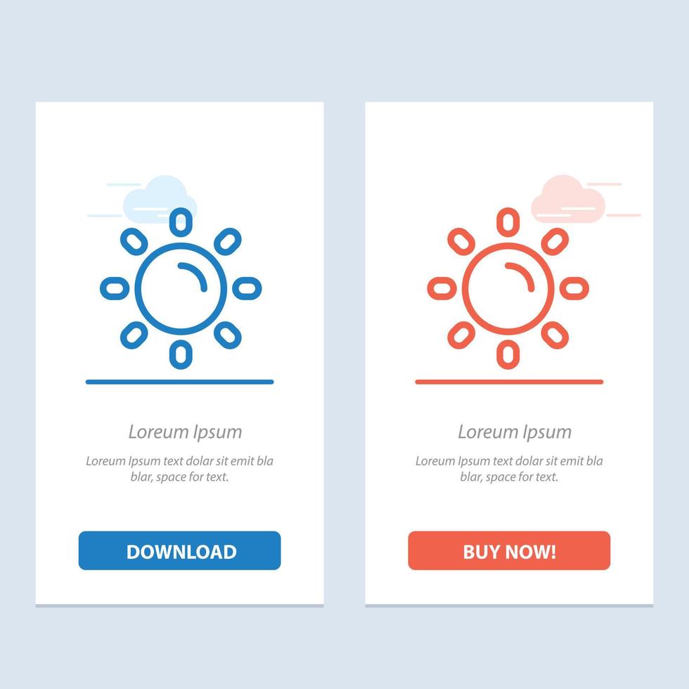 Brightness Light Sun Shine  Blue and Red Download and Buy Now web Widget Card Template vector