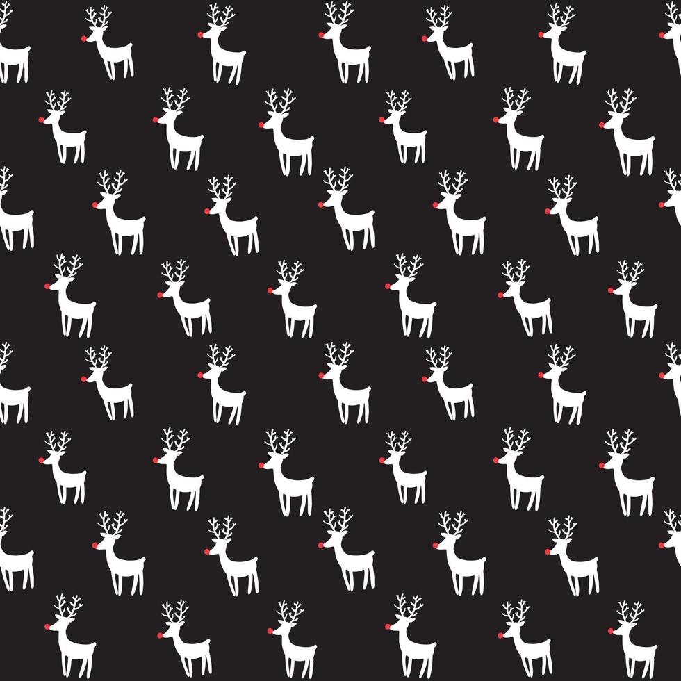 Seamless vector pattern with rein deers.