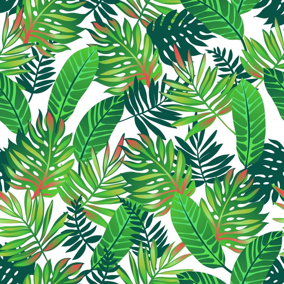 Tropical seamless pattern. vector