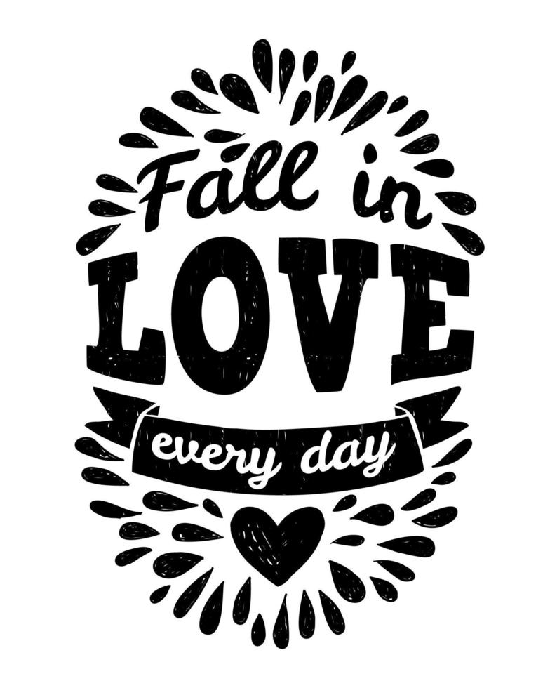 Vintage illustration with hand lettering vector