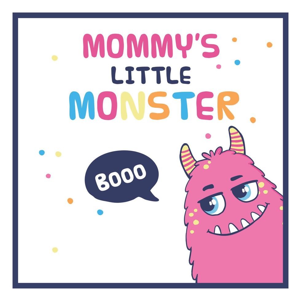 Cute monster illustration. vector