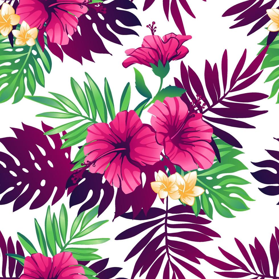 Tropical seamless pattern. vector