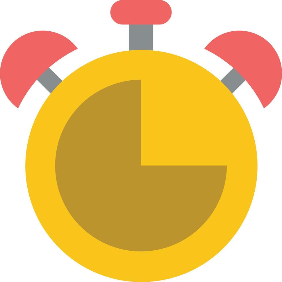 Alarm Clock Education Timer  Flat Color Icon Vector icon banner Template