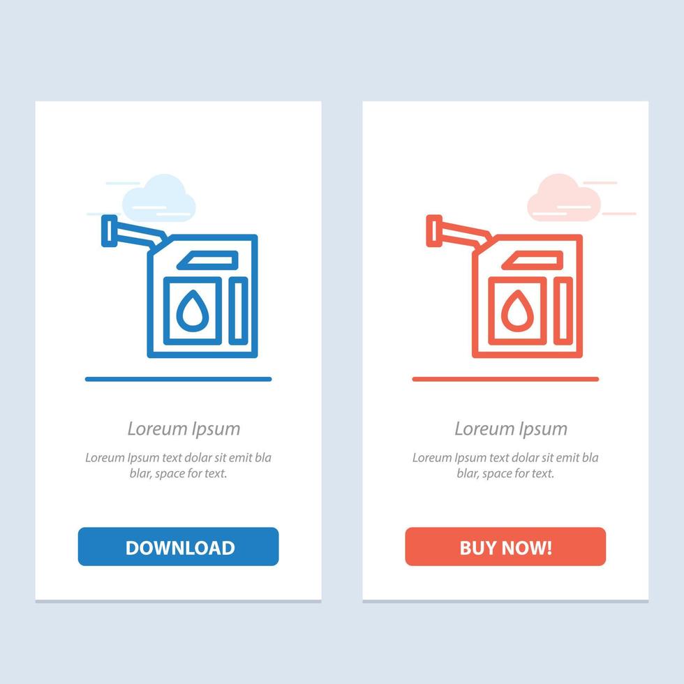 Car Gas Petrol Station  Blue and Red Download and Buy Now web Widget Card Template vector
