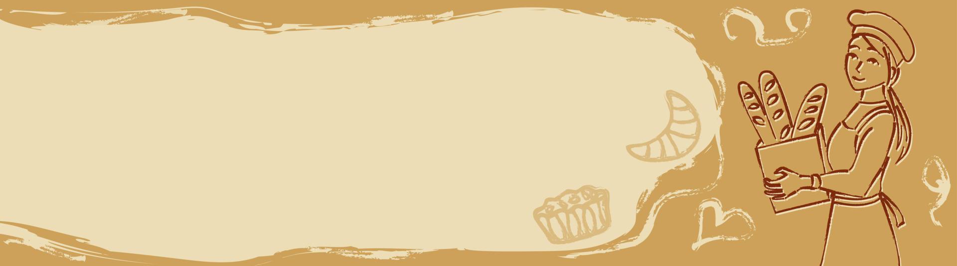 ilustración de cartel de vector de panadería