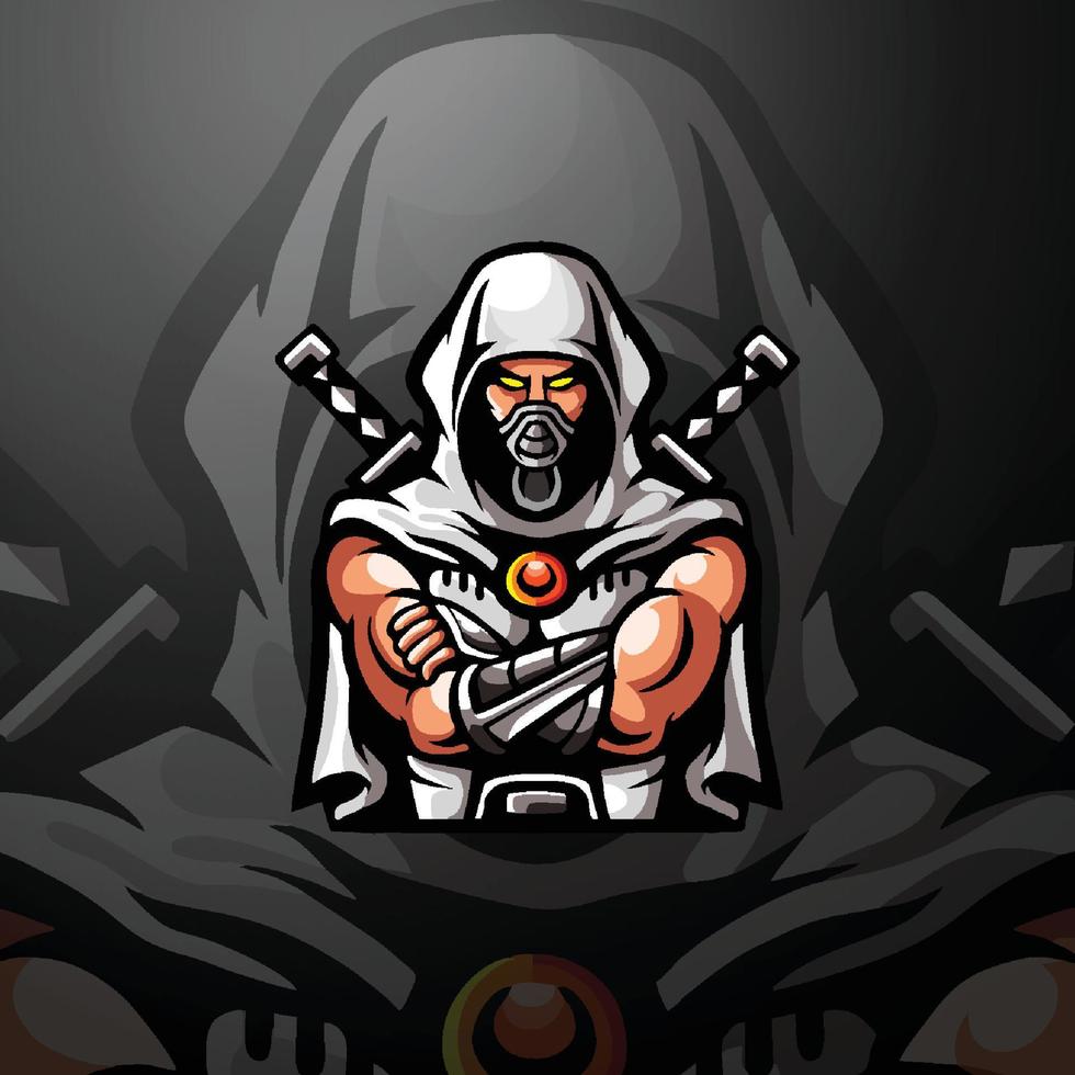 Ninja gamer mascot vector