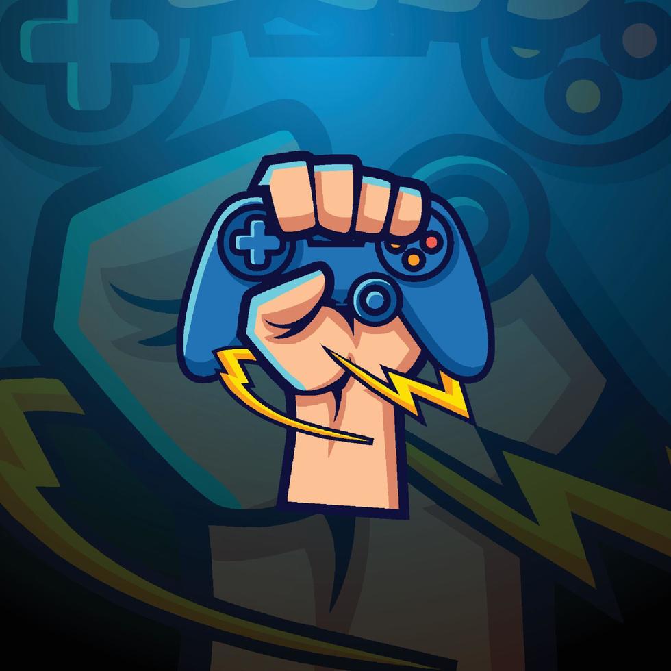 gamer mascot logo vector