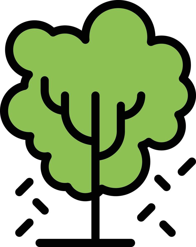 árbol manzana manzano naturaleza primavera color plano icono vector icono banner plantilla