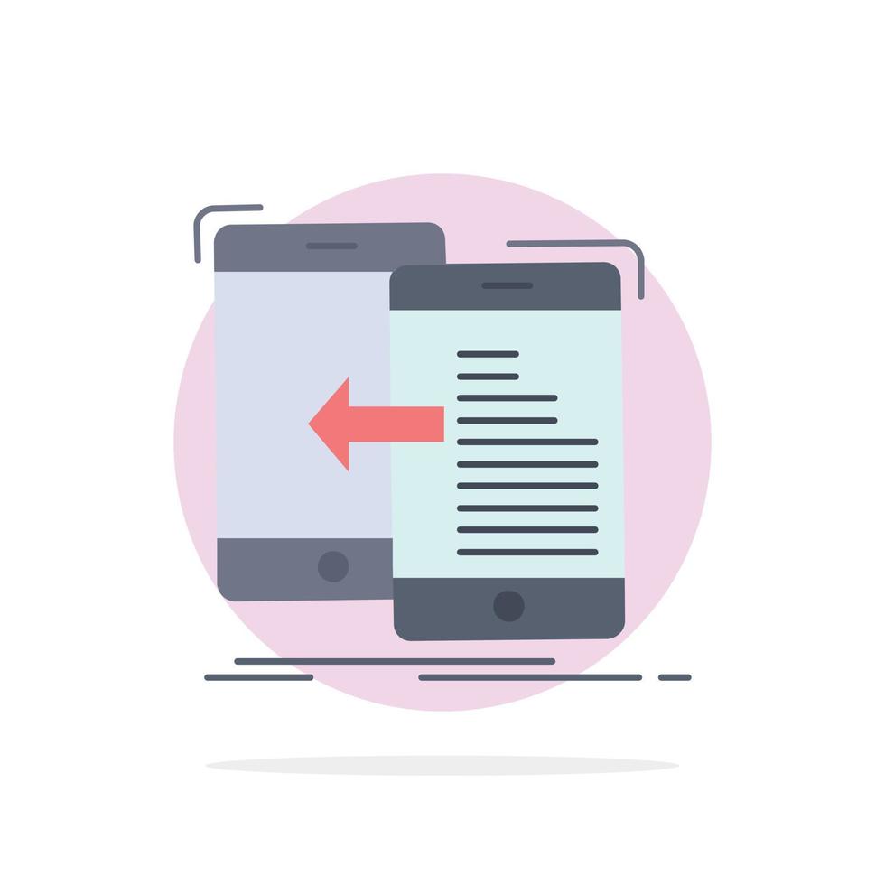 data transfer mobile management Move Flat Color Icon Vector