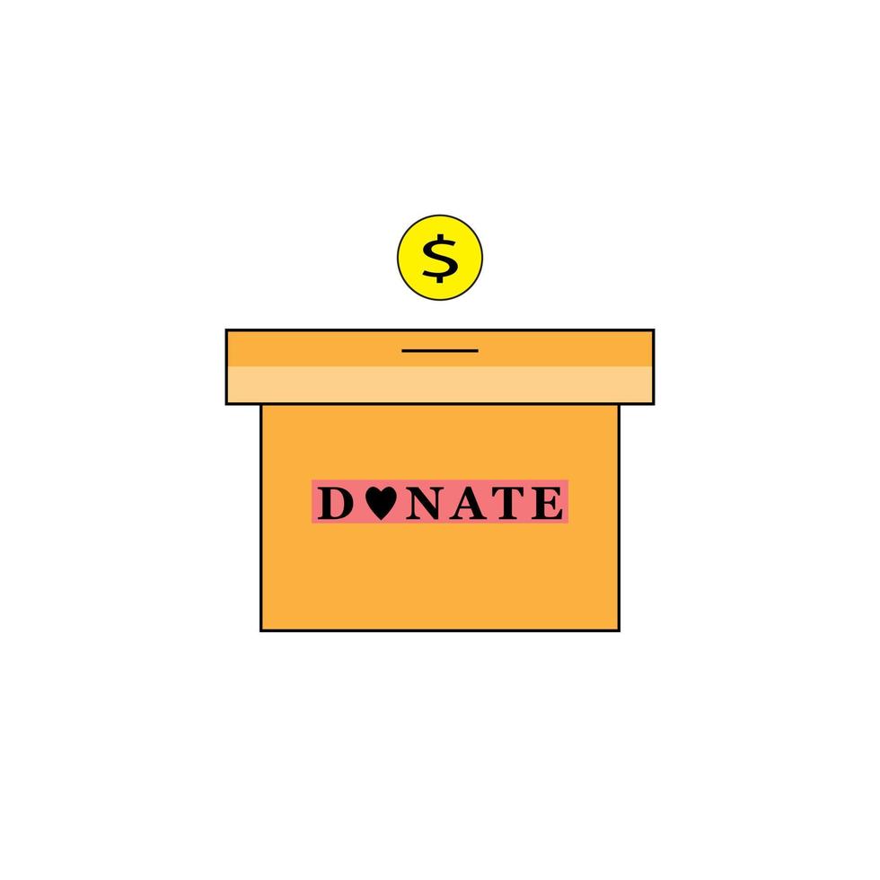 charity box vector icon in modern style