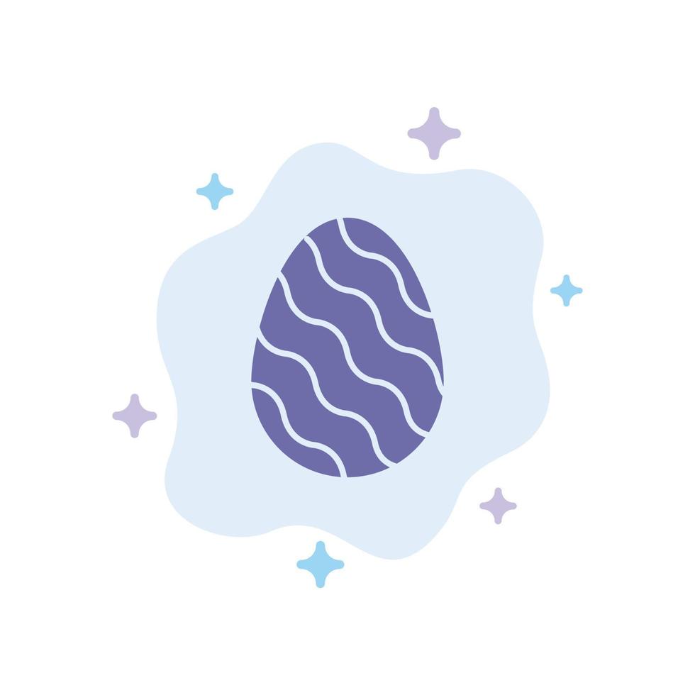Egg Easter Nature Spring Blue Icon on Abstract Cloud Background vector