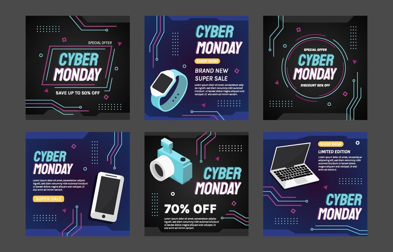 Gadget Sale On Cyber Monday vector