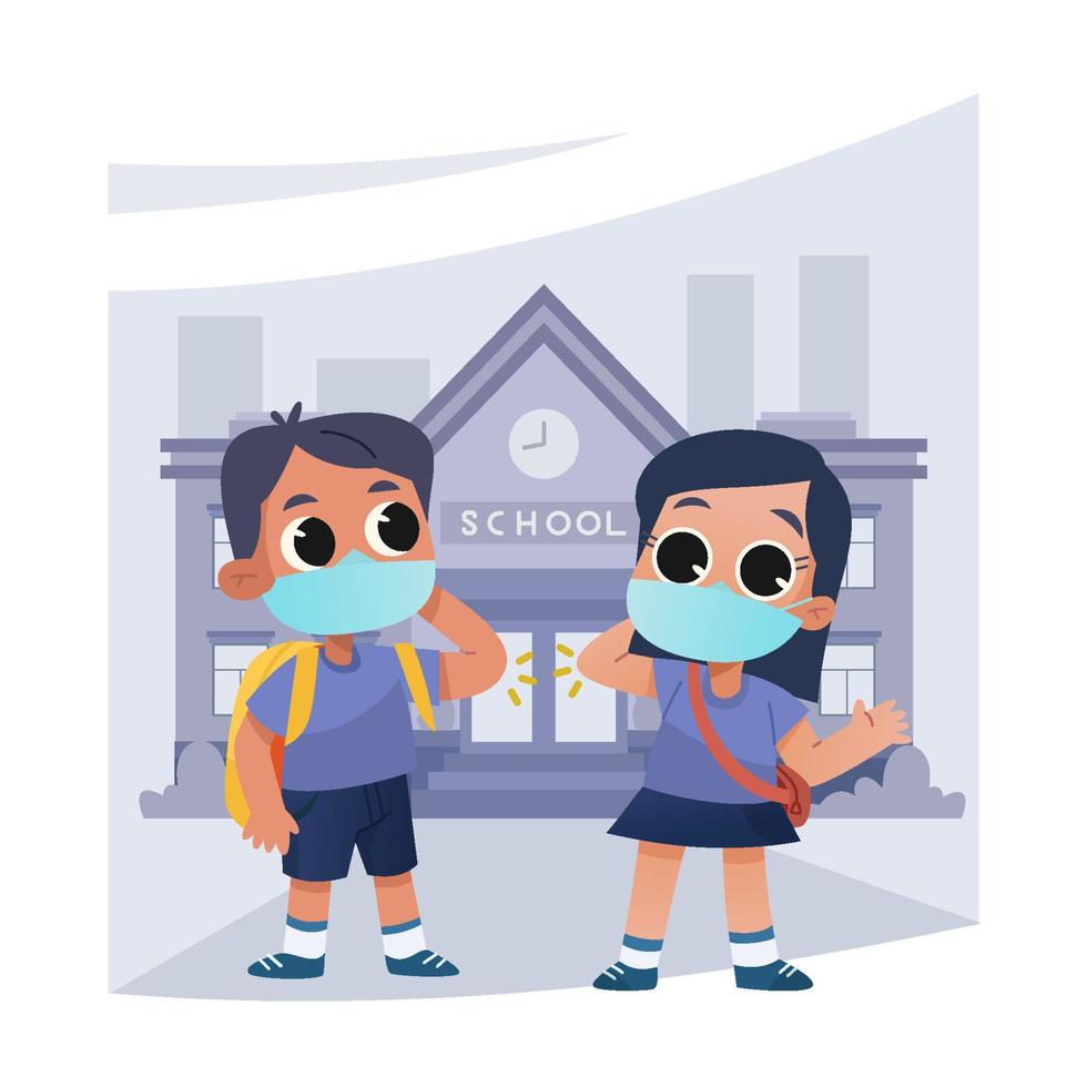Back To School With New Normal vector
