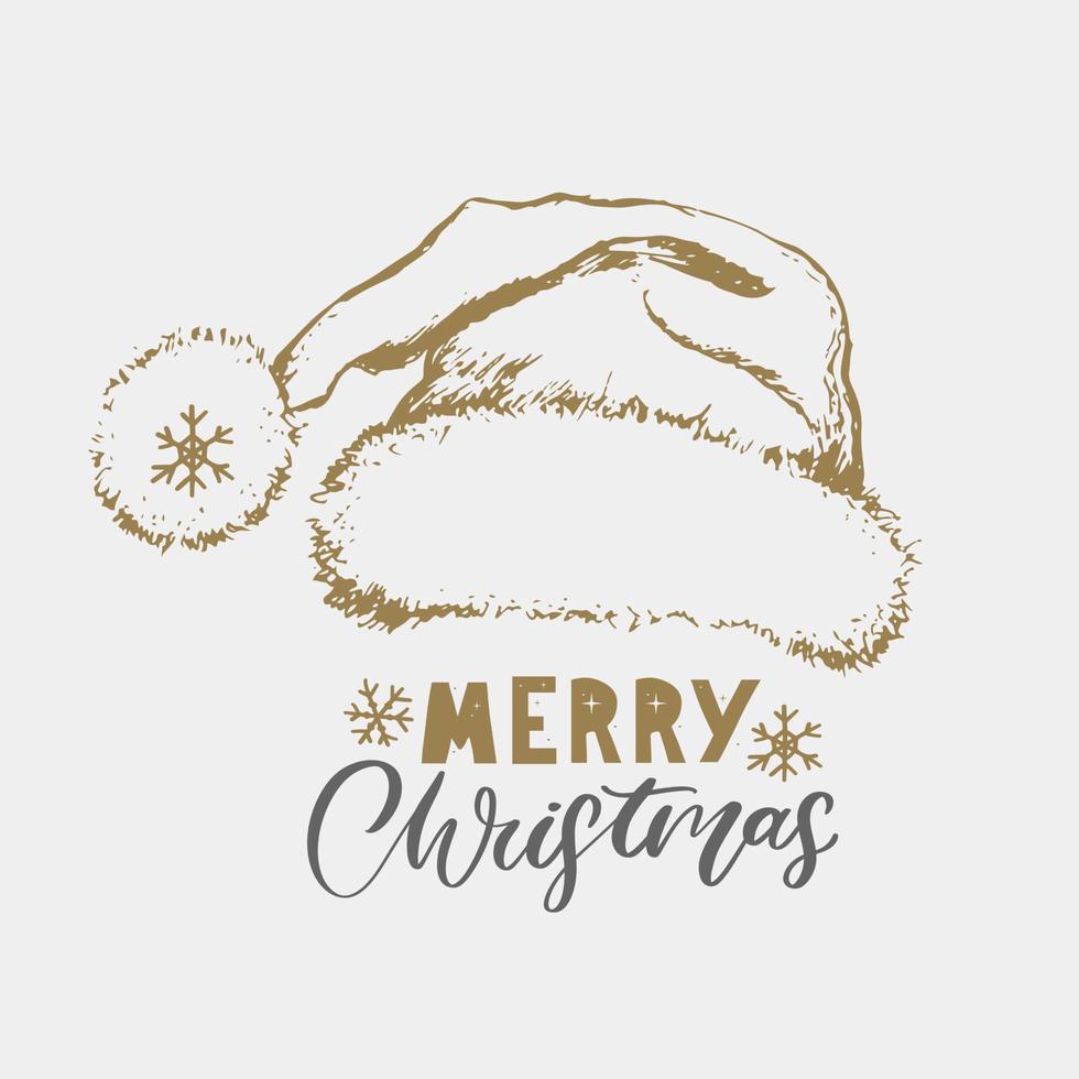 Merry Christmas. Happy New Year, 2023. Typography set. Vector logo, emblems, text design. Usable for banners, greeting cards, gifts etc.