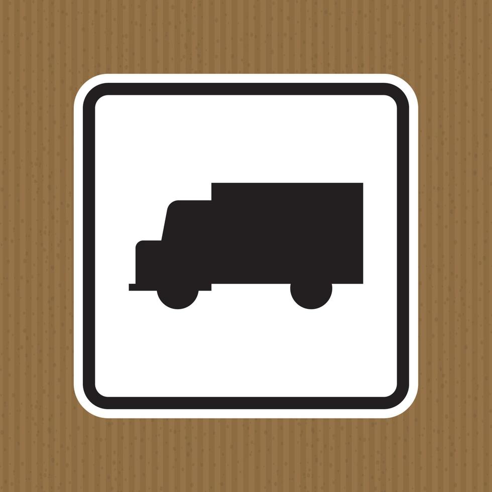 Truck Crossing Sign On White Background vector