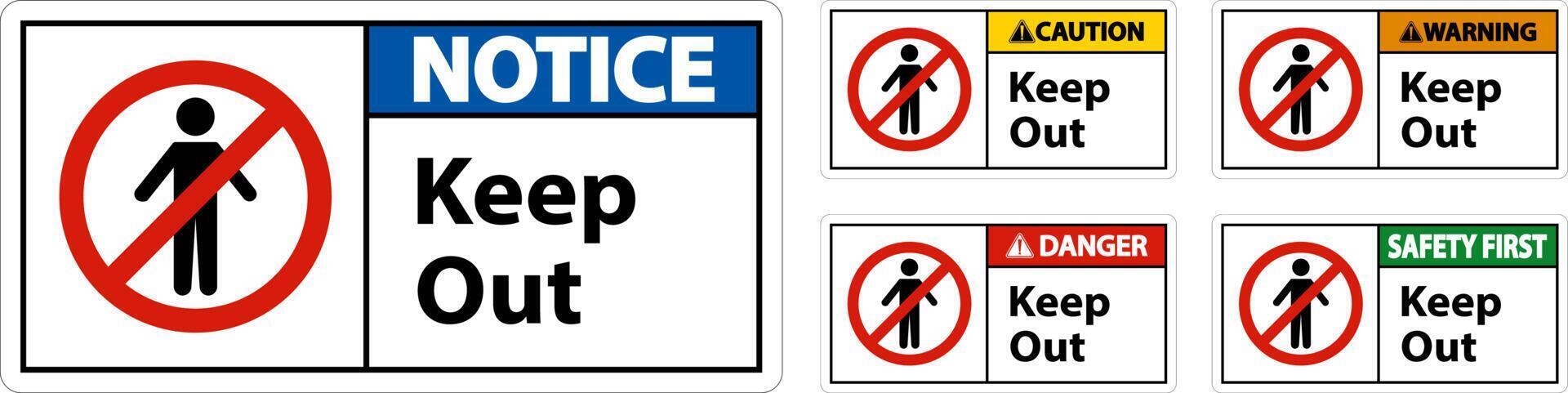 Area Keep Out Sign On White Background vector