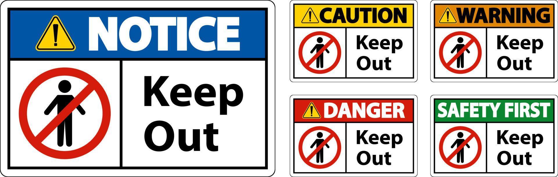 Area Keep Out Sign On White Background vector