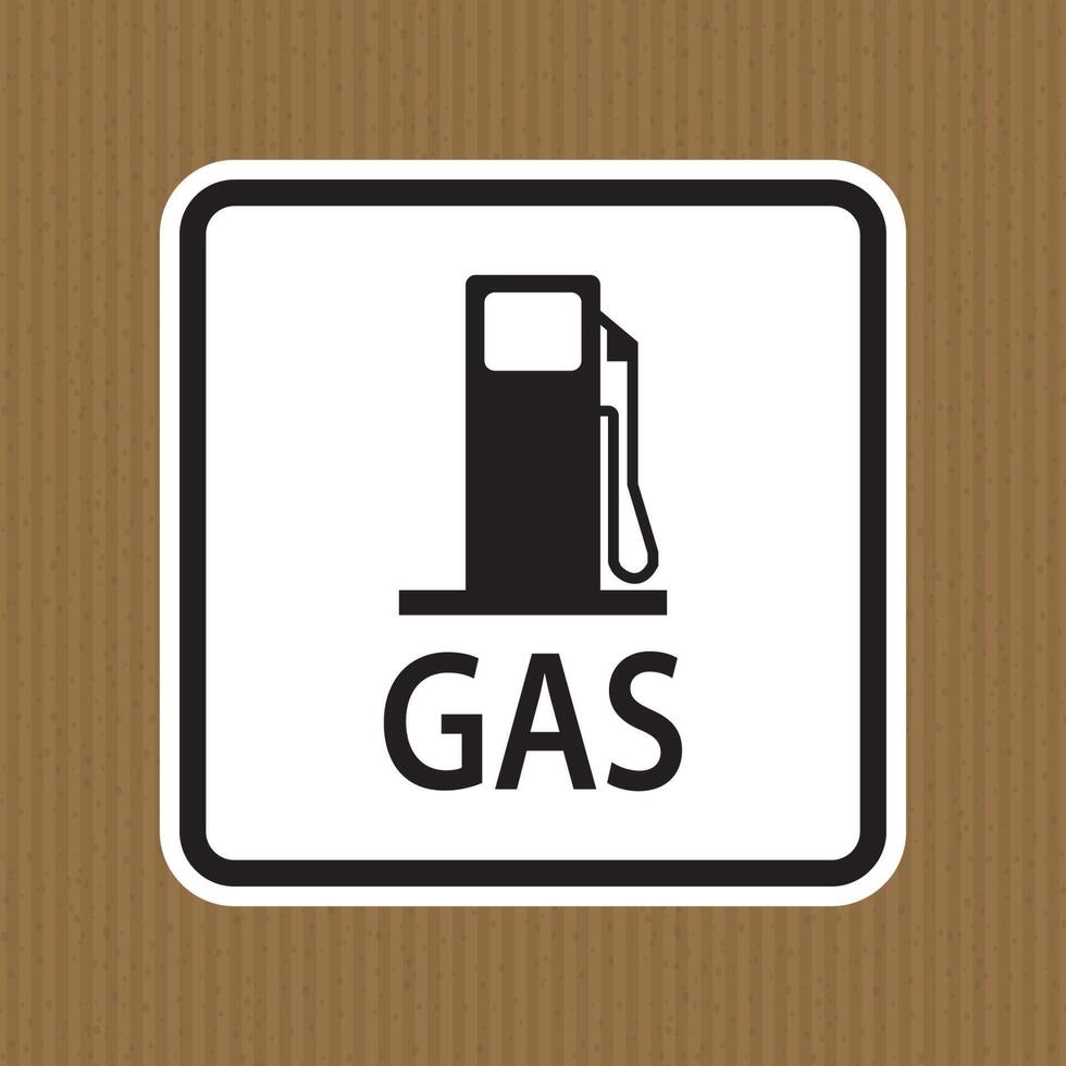 Gas Traffic Sign On White Background vector