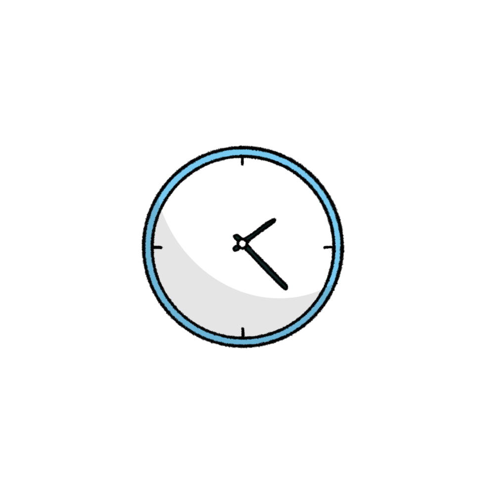 Time Clock Wall Flat Style Icon png
