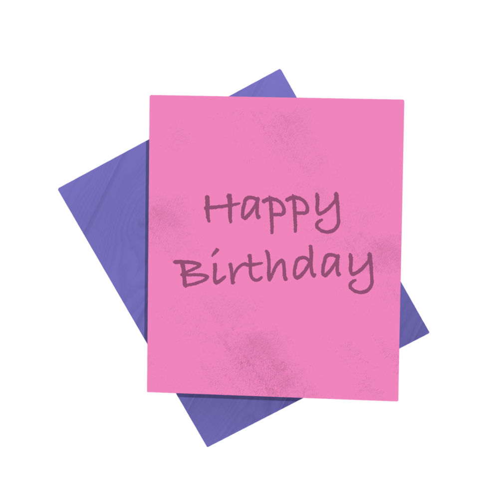 Watercolor Birthday Card png