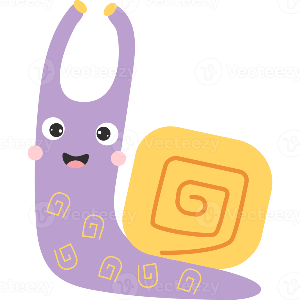 Cute snail.  funny insect png