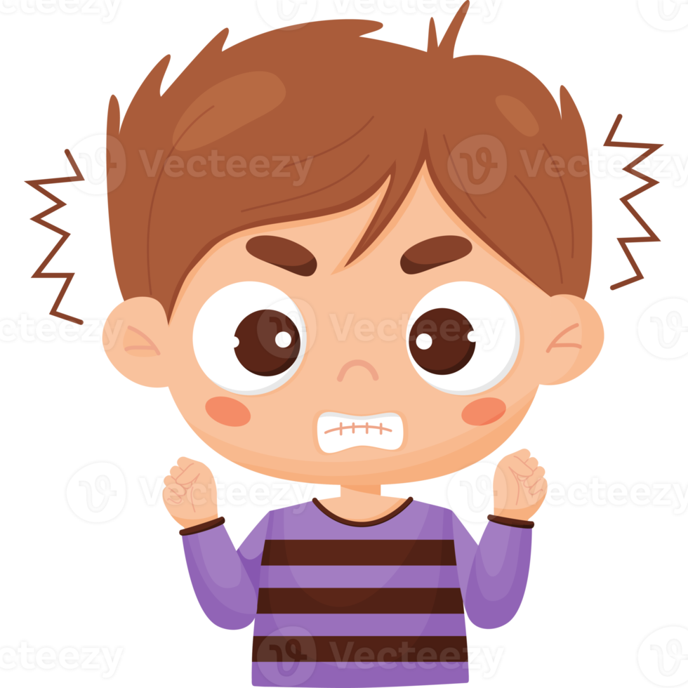 Emotion. Boys face. anger png