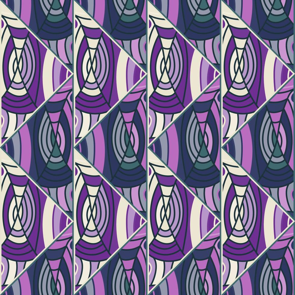 beautiful mosaic of lines seamless pattern in dodle style. Hand drawn abstract vintage ornament. vector