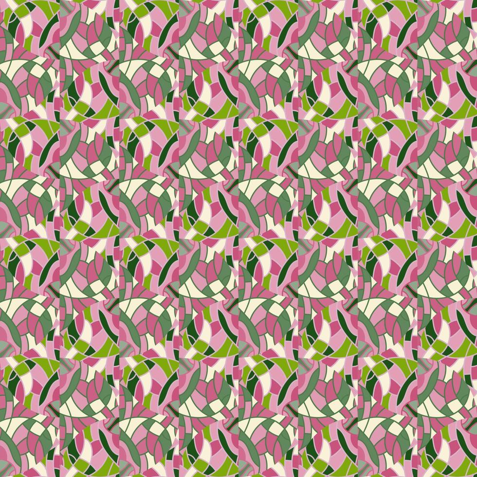 adorno decorativo de mosaico de caleidoscopio lineal. formas abstractas de patrones sin fisuras. vector