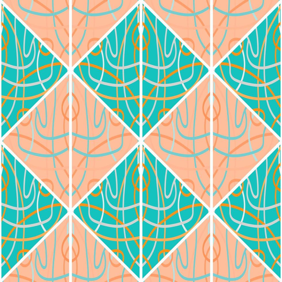 patrón sin costuras de mosaico de estilo árabe. ornamento decorativo de líneas abstractas. vector