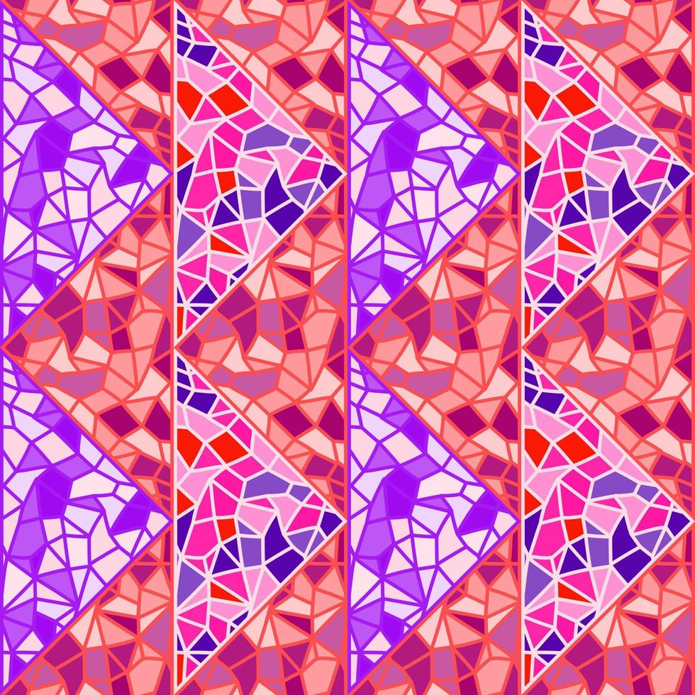 Decorative kaleidoscope seamless pattern. Creative optical illusions mosaic ornament. vector