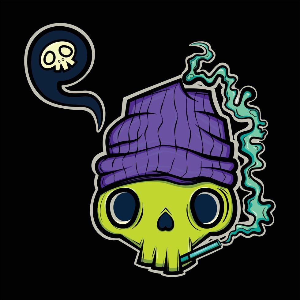 cute skull smoking graffiti style 13528619 Vector Art at Vecteezy