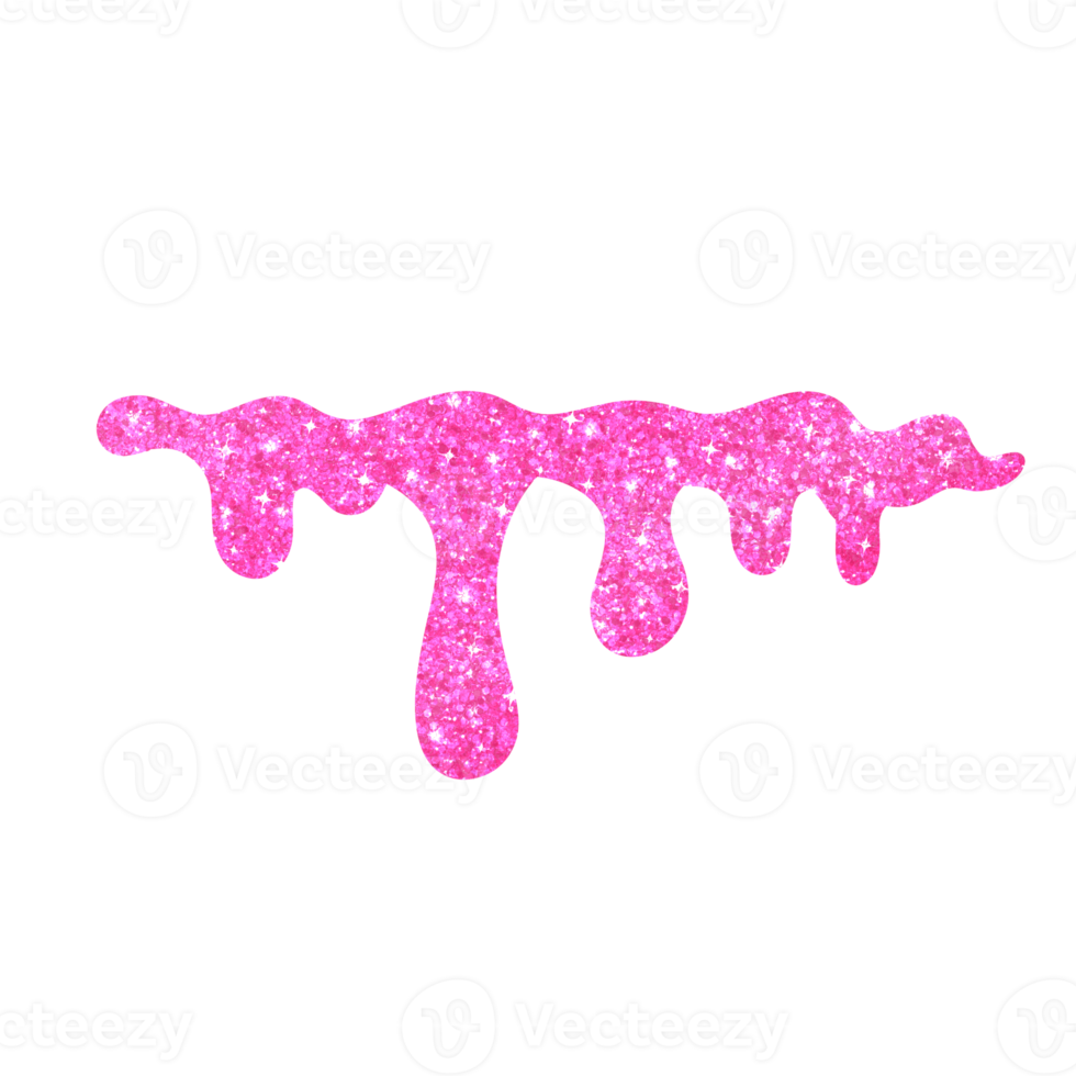 Hot Pink Glitter Dripping png