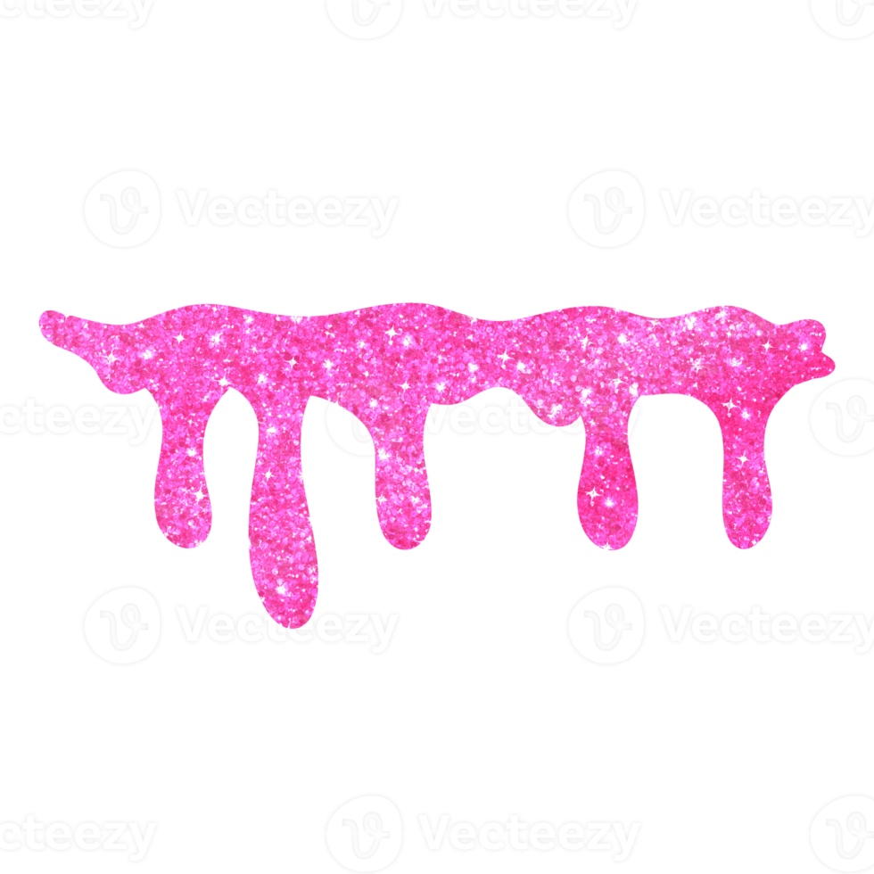 Hot Pink Glitter Dripping png