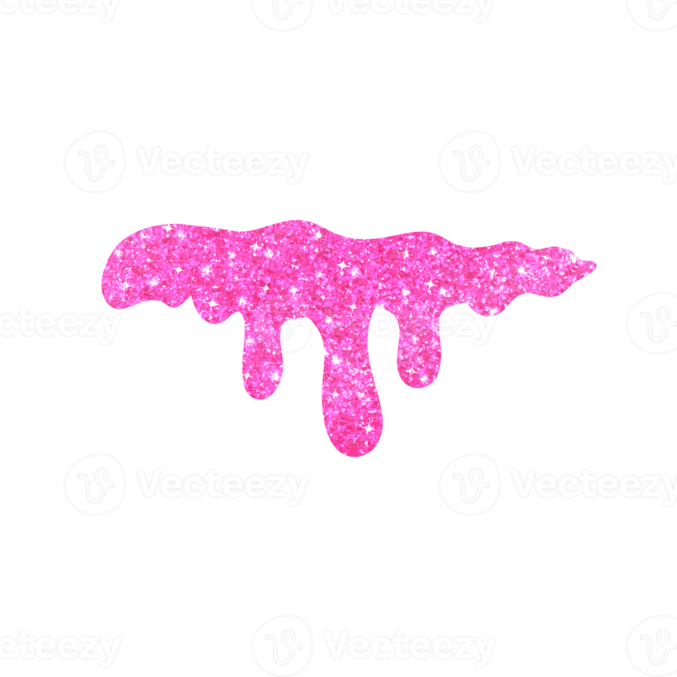 Hot Pink Glitter Dripping png