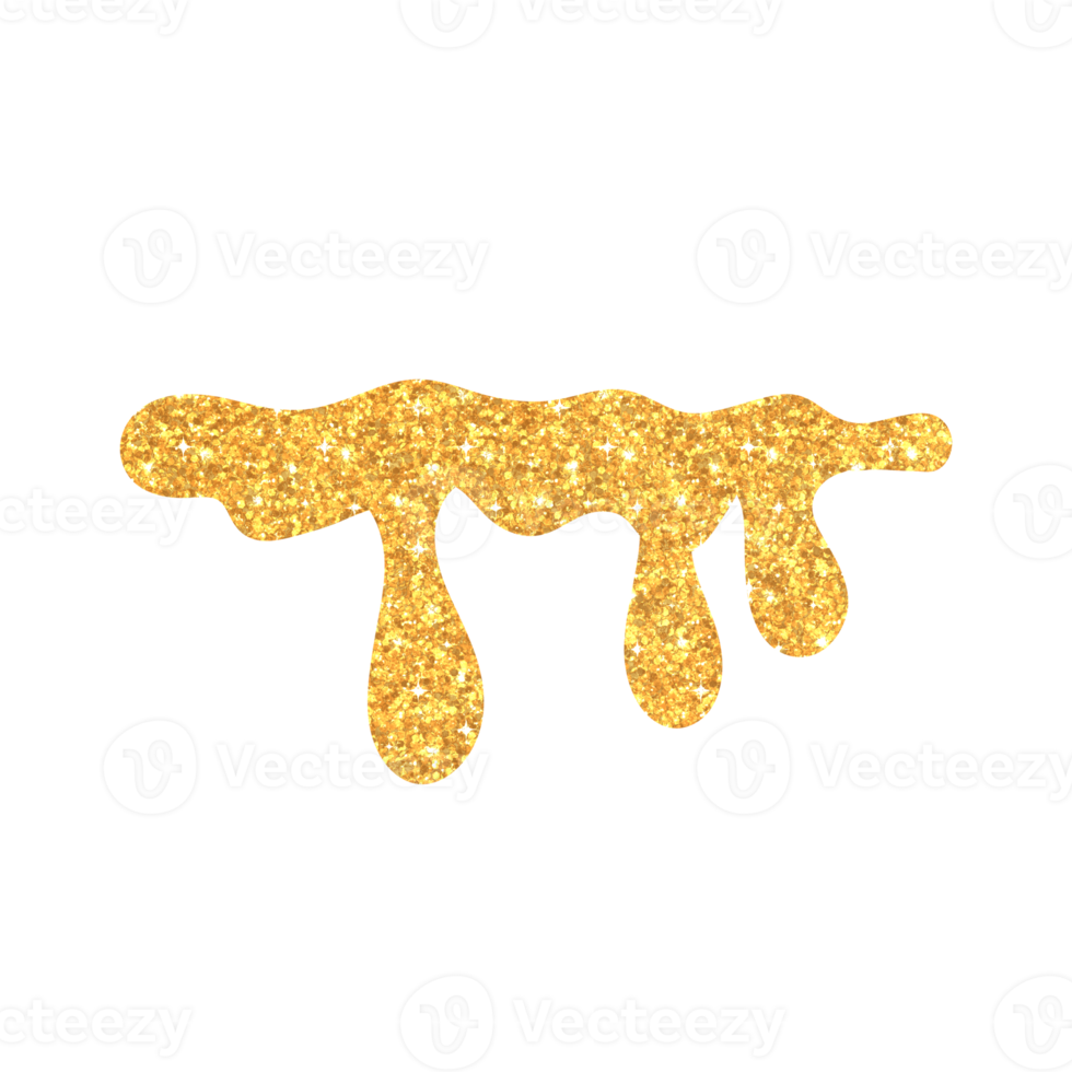 Yellow Glitter Dripping png