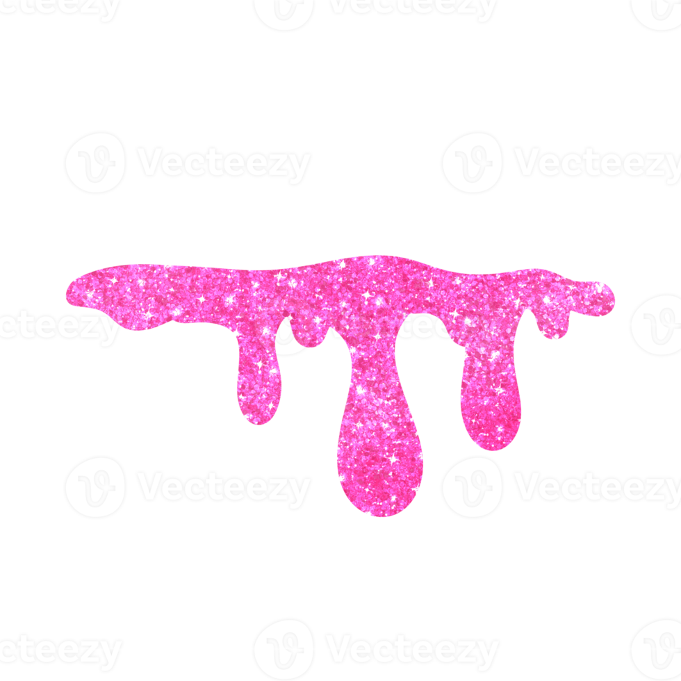 Hot Pink Glitter Dripping png