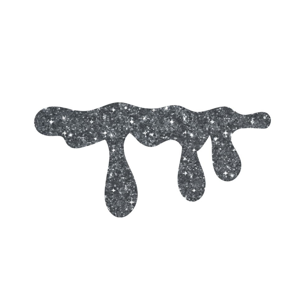 Silver Glitter Dripping png