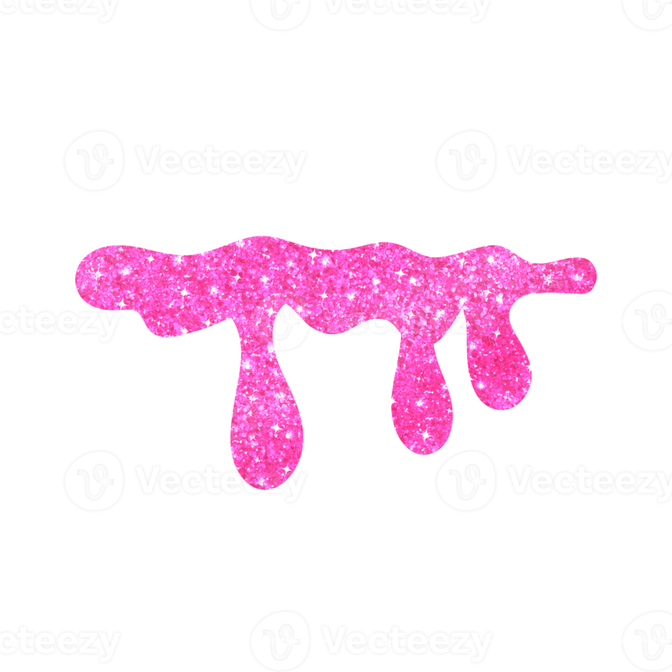 Hot Pink Glitter Dripping png