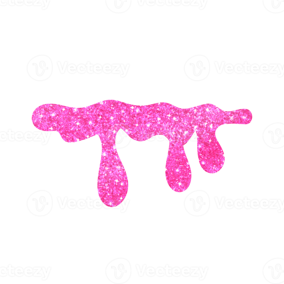 Hot Pink Glitter Dripping 13528657 PNG