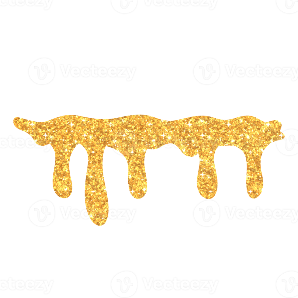 Yellow Glitter Dripping png