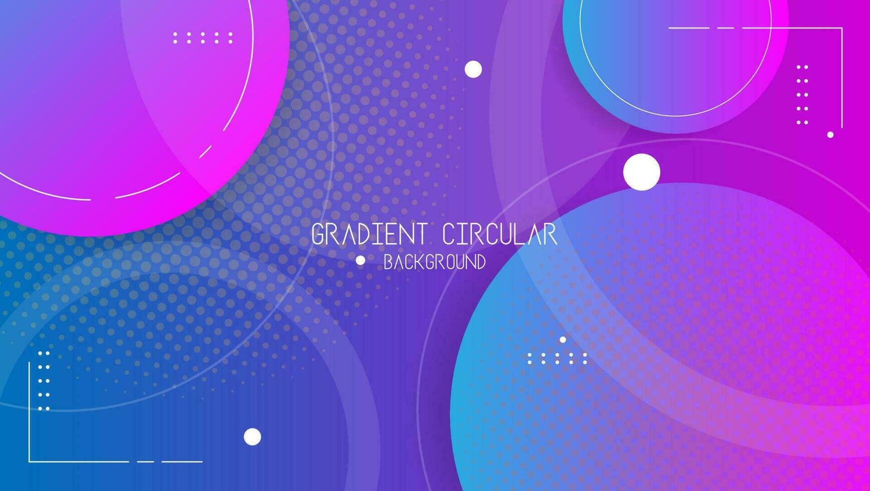 abstract gradient blue and pink circular background with halftone. vector illustration