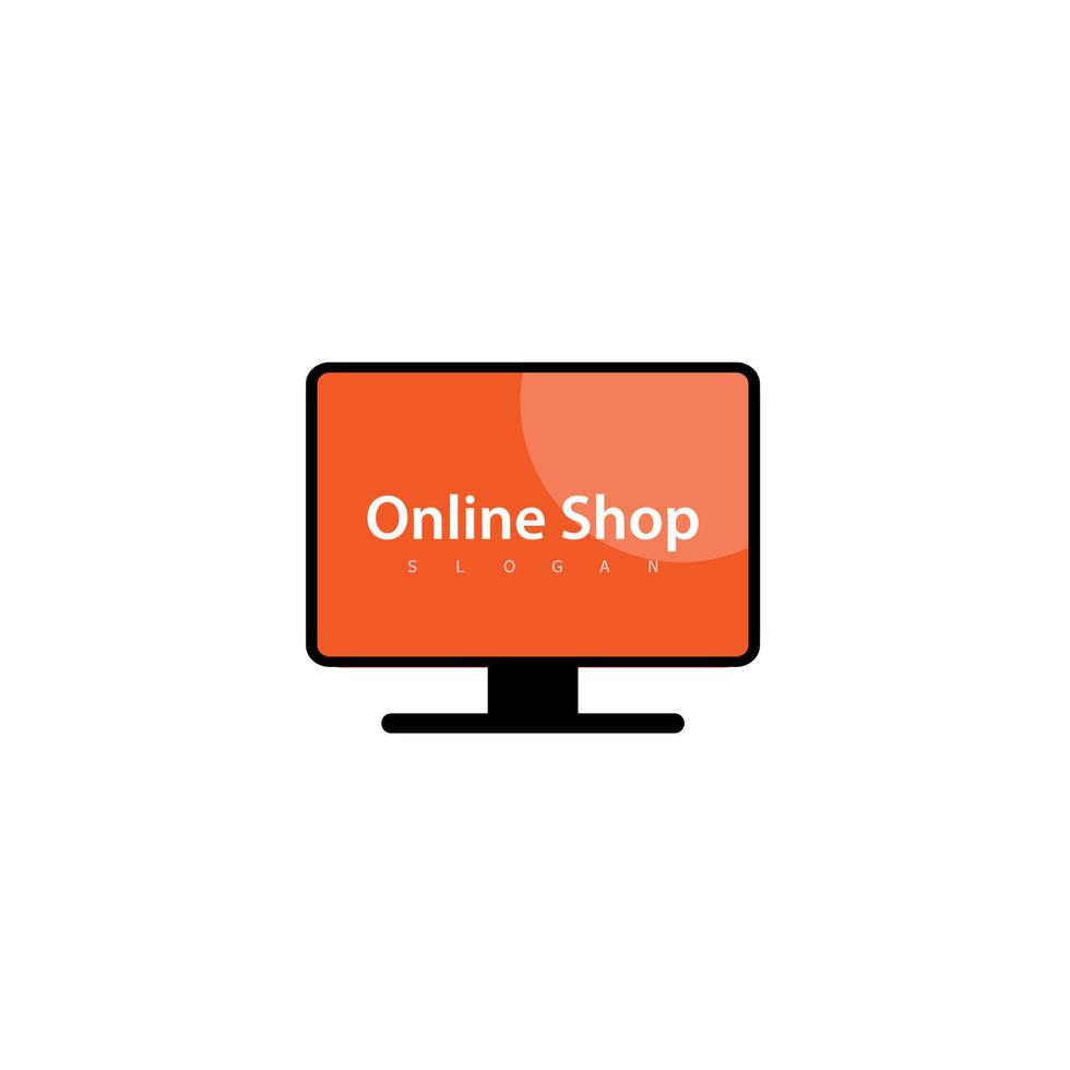 online shopping logo shop symbol vector