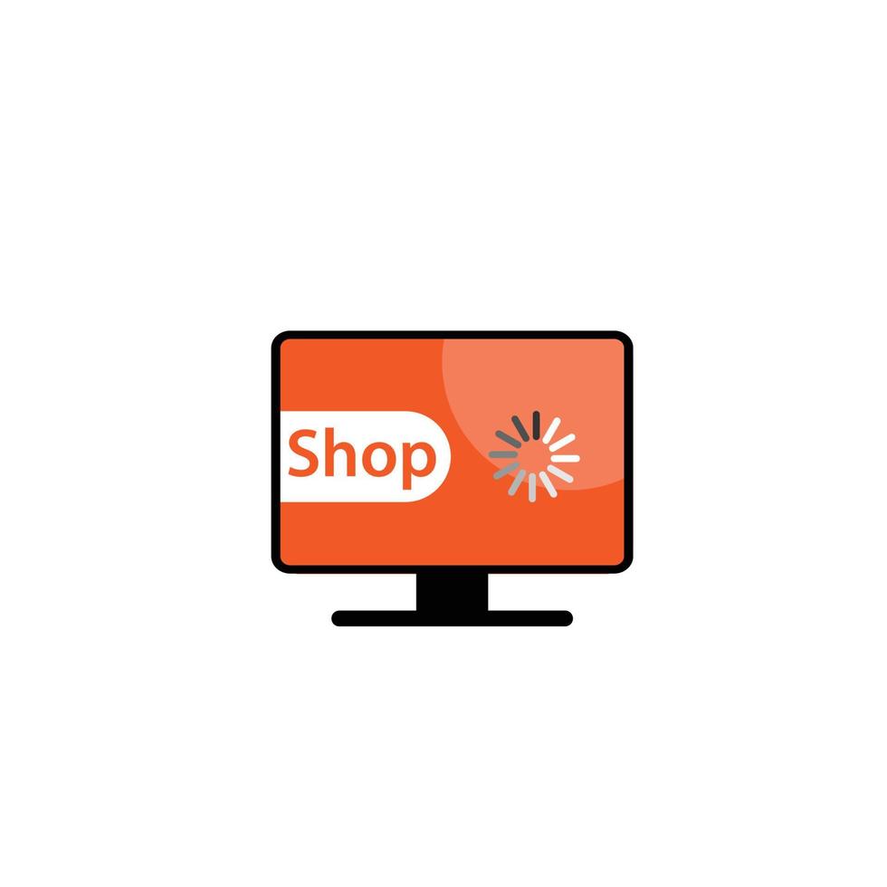 online shopping logo shop symbol vector