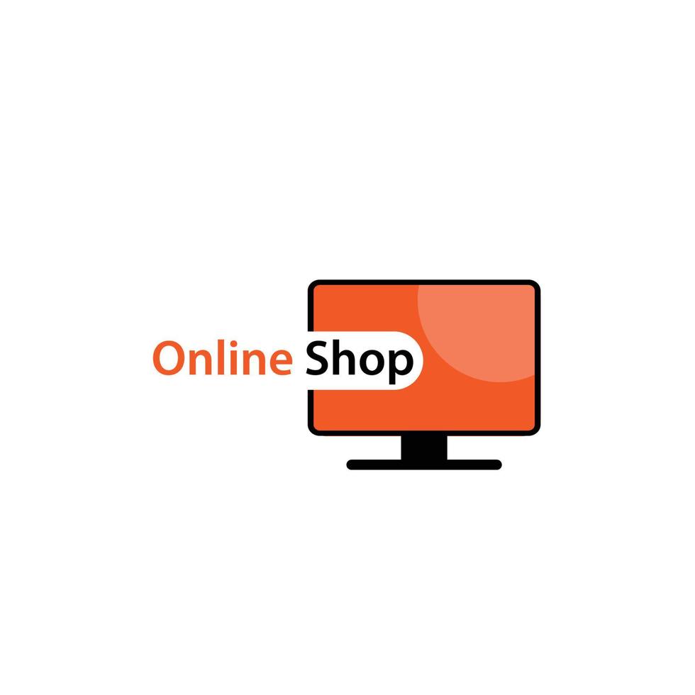online shopping logo shop symbol vector