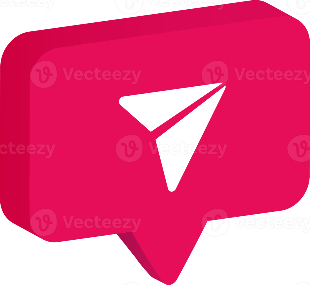 3d chat bubble send icons. png
