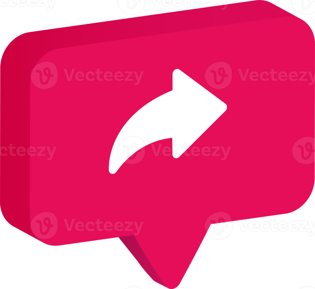 3d chat bubble share icons. png